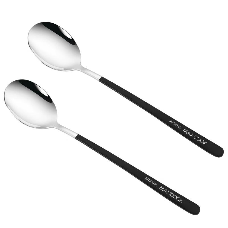 MAXCOOK 316L Stainless Steel Soup & Serving Spoon Set