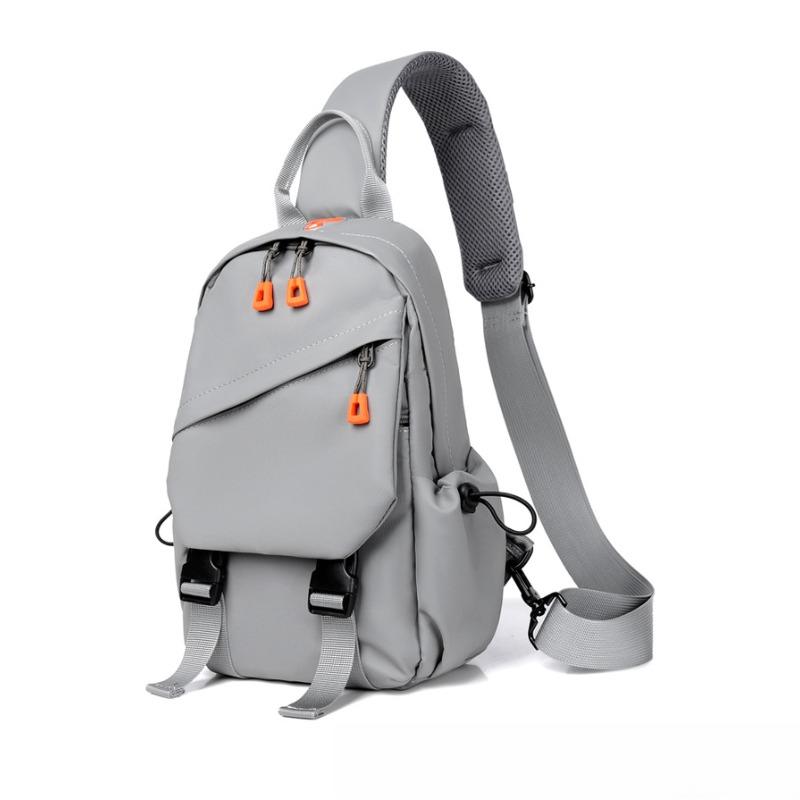 

Сумка кроссбоди, Модная многофункциональная водонепроницаемая нагрудная сумка, Мужская сумка из ПУ, Повседневная сумка через плечо большой вместимости для верховой езды серый