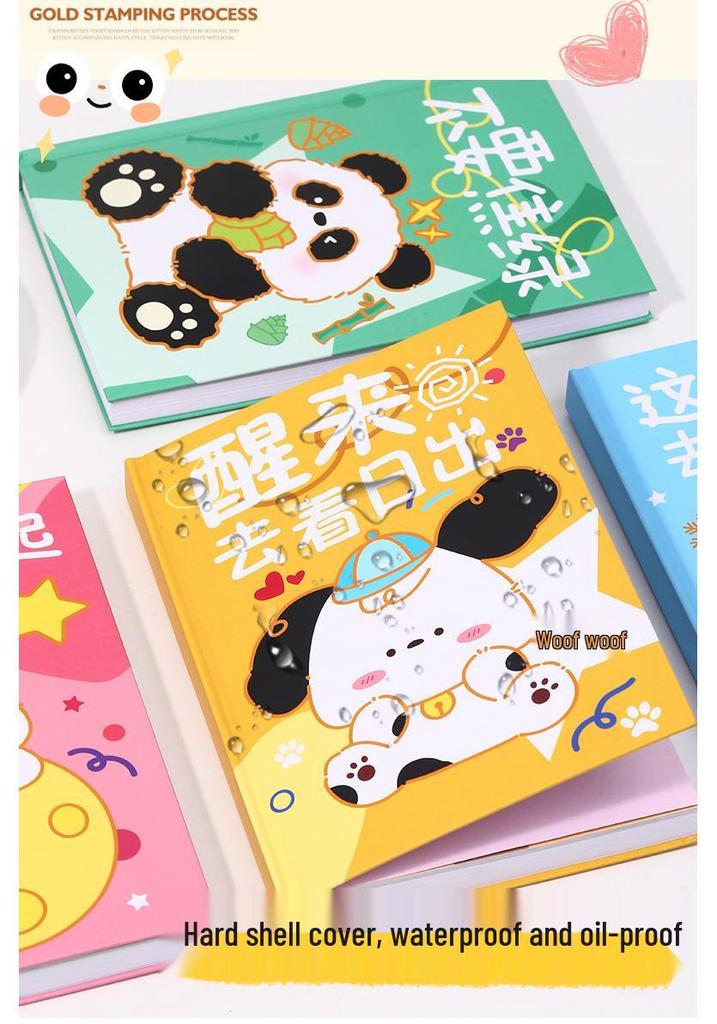 A5 Student Cartoon Notebook: Cute, Colorful, Thick Pages, Ideal for Elementary School Diary.