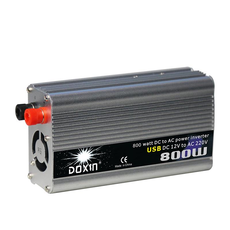 800W Car Inverter 12/24V to 110/220V Silver Power Converter
