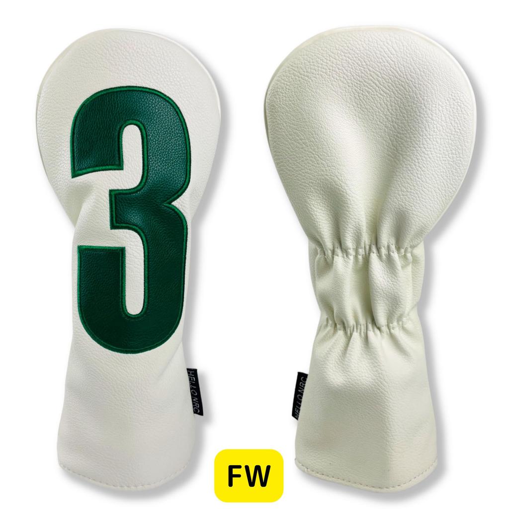 Stylish and cool golf headcover with large number Prevents with the correct club PU material design. mix-ups number. Waterproof, high-quality (Black,