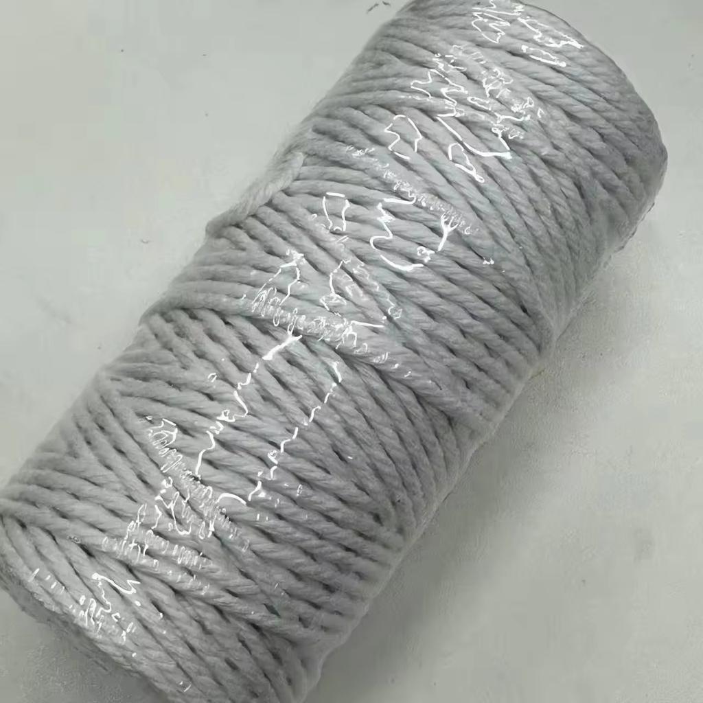 4mm Waterproof Hot Sale Colorful DIY Craft Twine Satin Cord Twisted Cord Natural Macrame Cotton Rope for Bags & Shoes