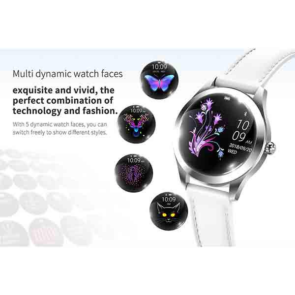 IP68 Waterproof Smart Watch Women Lovely Bracelet Heart Rate Monitor Sleep Monitoring Smartwatch Connect IOS Android KW10 Band