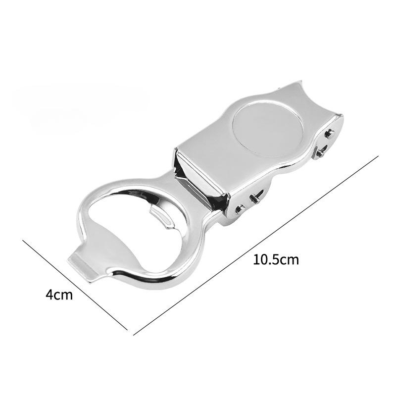 Stainless Steel Bartender Soda Water Bottle Opener Multi-functional Folding Beer Can Opener