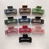 8.7cm Square Rectangle Simple Multi Colors Hair Claw Clips Middle Matte Hair Claw for Woman Girls