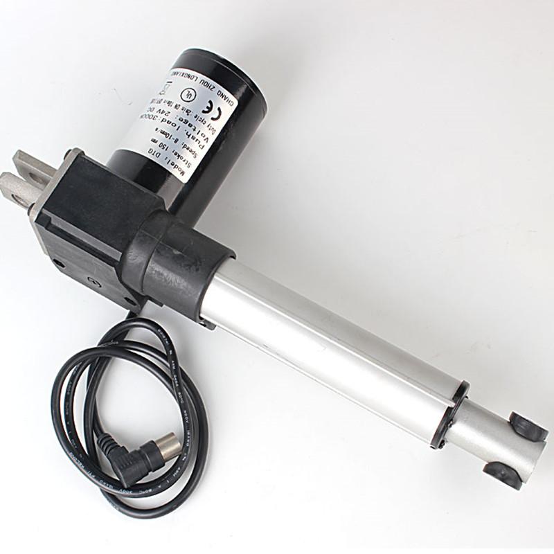 24V 6000N 50/100mm lineární pohon Zdvih motoru pro velké zatížení DC nastavitelný aktuátor Tor otvírač Elektromotor lineární