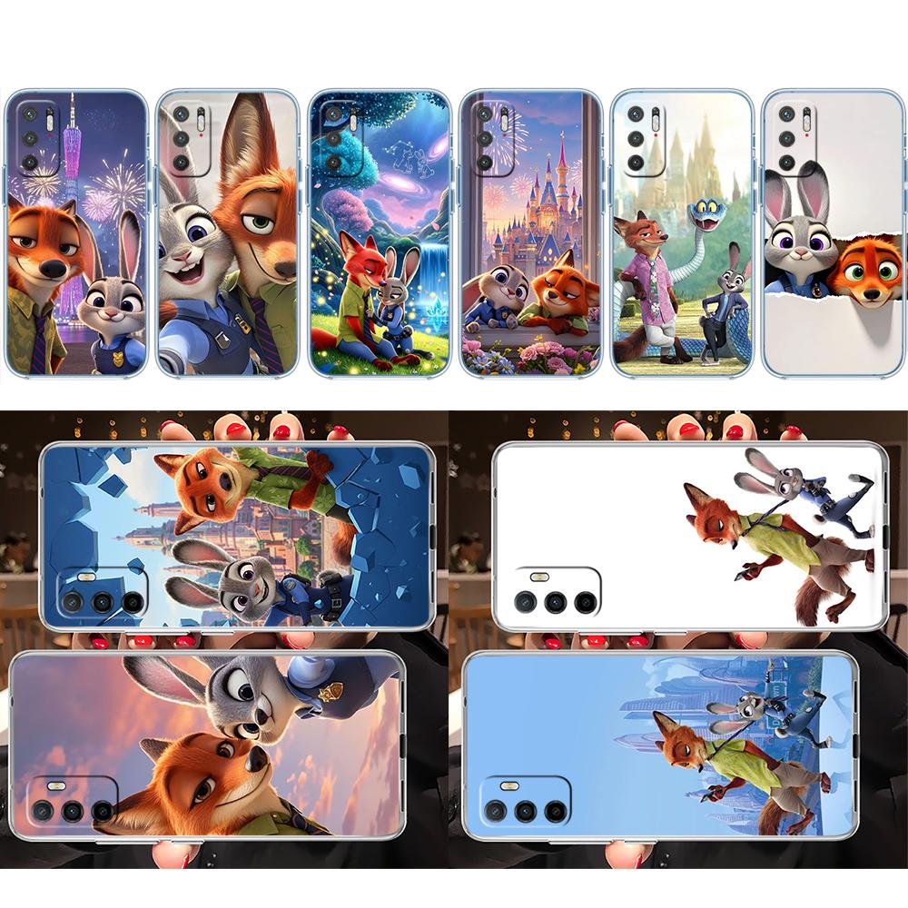 CJ105 Zootopia Disney Soft Shell Transparent Phone Case for Motorola Moto G7 G8 G9 G84 G85 G73 G24 G15 Z2 Play Power Plus