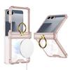 Samsung Zflip7 Mobile Phone Case Transparent Airbag Ring Holder Flip7 Folding Anti Fall Full Cover Case