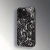 Black Lace Style Cool Girl Pattern Glass Phone Case For iPhone 11 12 13 14 15 16 17 Pro Max 16E 17 Air 7 8 Plus XR XS X Cover