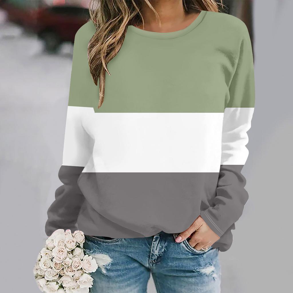 Sonbahar ve kış yeni moda yuvarlak yaka uzun kollu baskılı zarif günlük bol kapüşonlu sweatshirt