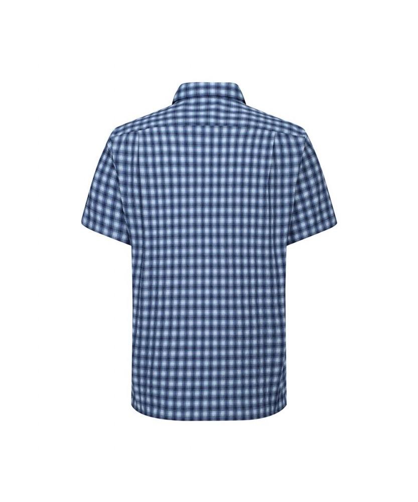 Dagseusyeocheu Linen Blend Easy Care Small Check Stretch Short Sleeve Shirt_Dls1Shcs104N1