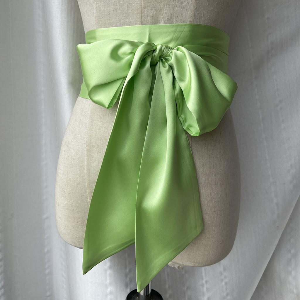 Cintura Larga in Poliestere per Abiti con Chiusura a Fiocco per Abiti da Sposa e Abbigliamento Formale