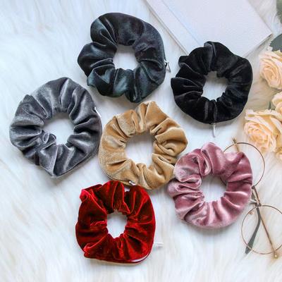 Hair Tie Hidden Pocket Buns Hair Rope Curly Hair Bun Holder Portable Mini Bag Long Hair Bun Accessory