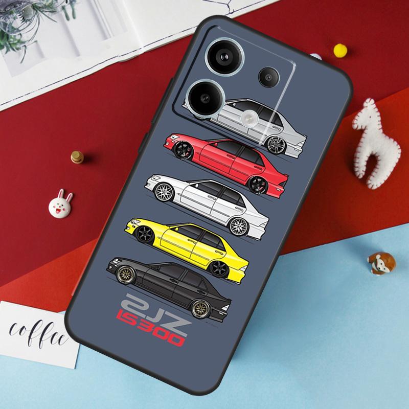 JDM Legend Drift Car Case For Xiaomi Redmi Note 14 Pro 13 12 11 10 15 Pro Plus Redmi 15 14C 10C 12C 13C 15C Cover