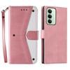 For Xiaomi Redmi 15 5G (Global) (169mm) Leather Case Splicing Stitching Wallet Phone Cover with Wrist Strap