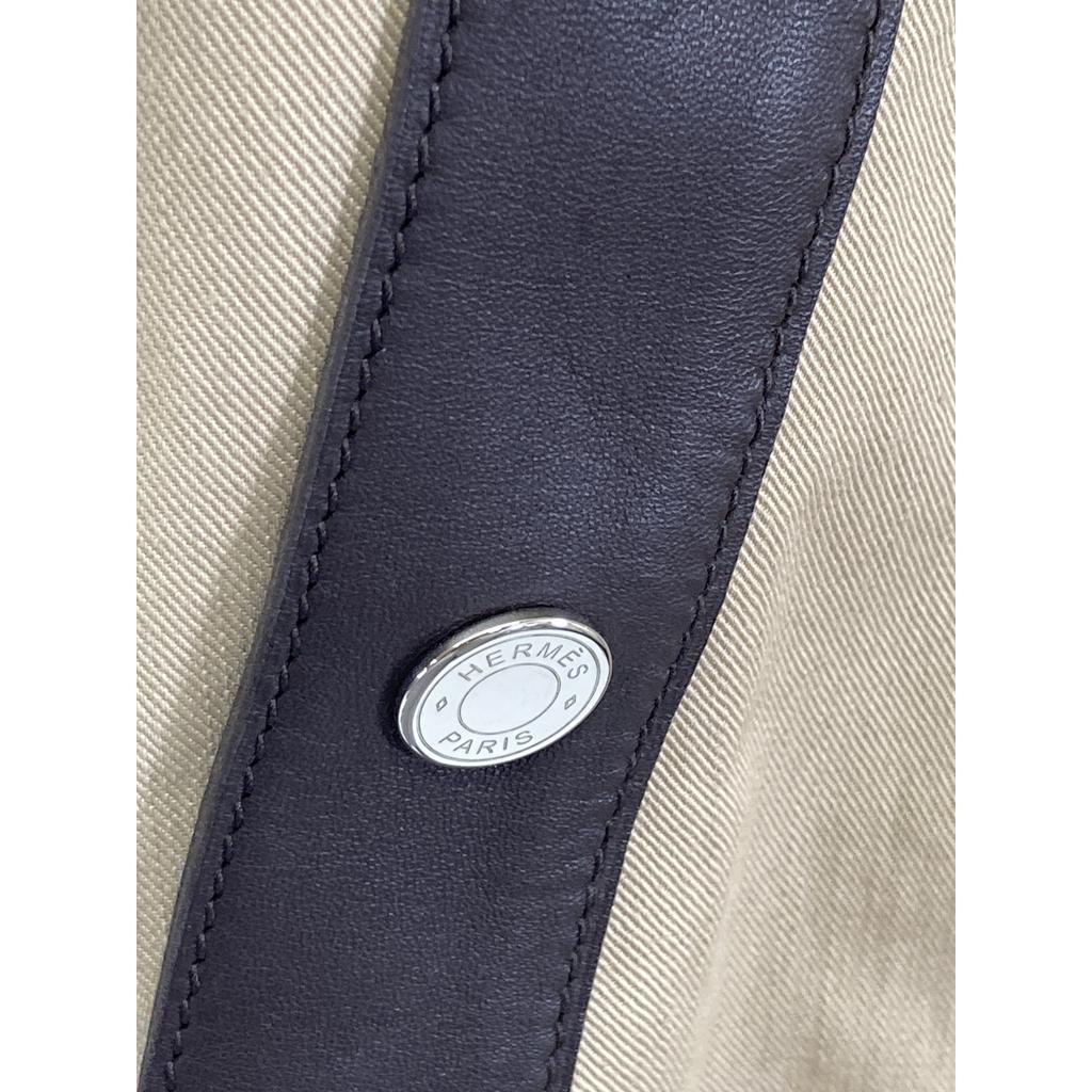 HERMES [/Domestic Regular] Leather/Cotton Switch Sleeveless Top with Belt dress 36 beigeUsed