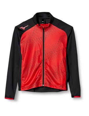 Mizuno Soft Knit Soccer Jacket Chinese Size M Full-Zip P2MC1035, Red,