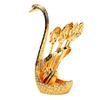 Coffee Spoon Holder Set Metal 6pcs Dessert Spoons and Swan Base Holder for Kitchen Coffee Station Bar Party Tabletop