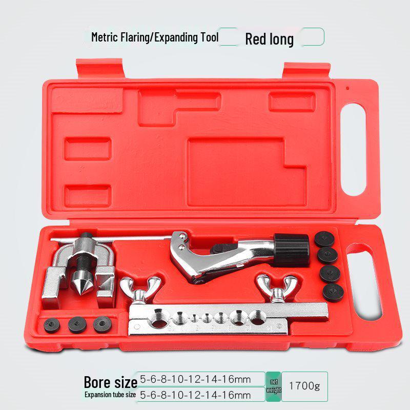 Flaring Tool Set for Brake, Copper, Air Conditioner, Refrigerator Pipes - Includes Expander & Riveting Tools, Free Shipping