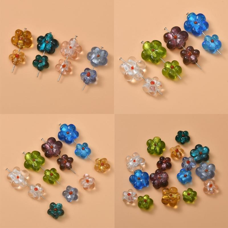 Beliebte farbige Glasur Farbe Blume DIY Zubehör Süße Anhänger DIY Handgemachtes Armband Halskette Ohrringe Materialien