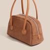IELGY Autumn Winter Bowling Bag Boston Bag Suede Pillow Bag