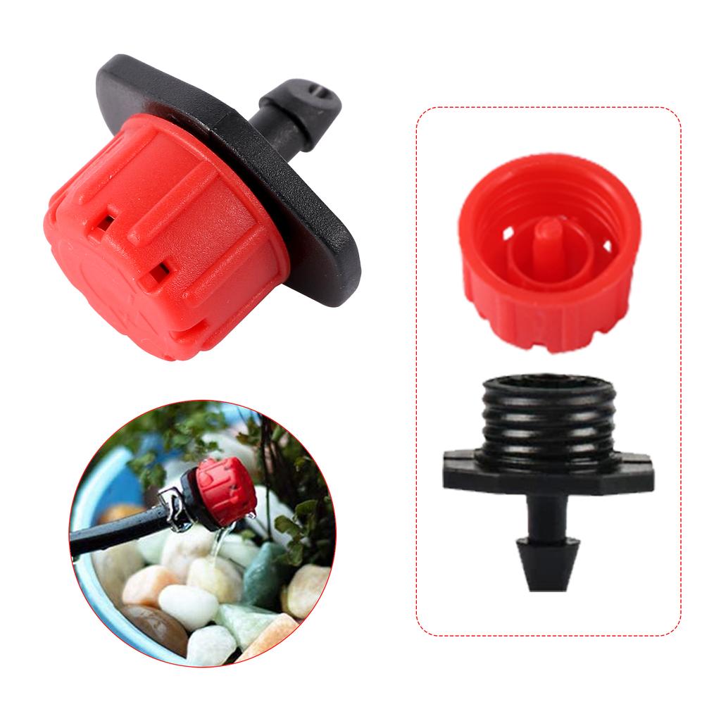 100Pcs Adjustable 4/7mm Micro Nozzles 8 Hole Dripper Emitter Watering Sprinkler Anti-Clogging For Flower Vegetable Irrigation