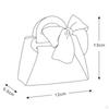 5 Exquisite PU Hochzeitsgastgeschenktaschen Handtasche mit Bändern