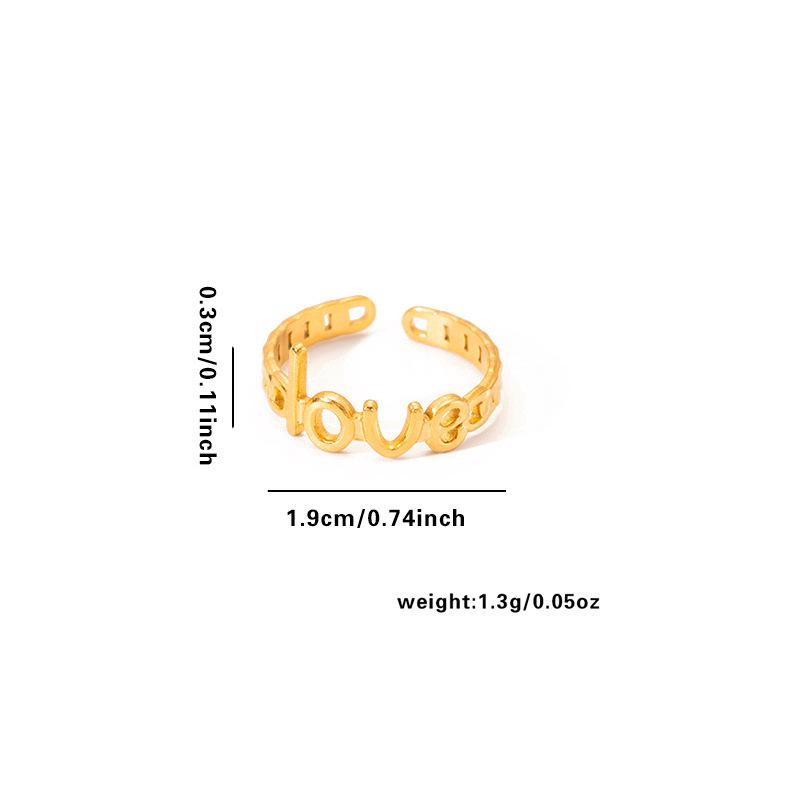 Elegant French Titanium Steel Multi-Layered Leaf Ring with Irregular Design, 18K Gold Plating