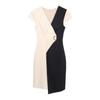 Summer new irregular short-sleeved dress women's fashion age reduction large size women's temperament waist medium and long dress