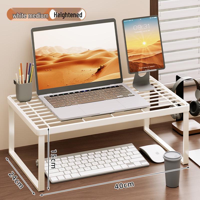 Iron Art Desktop Laptop Stand with Cooling Base and Monitor Bracket