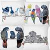 Australian Native Bird Print Kookaburra Black Cockatoo Rainbow Lorikeet Galah Animals Cushion Covers Sofa Pillowcase