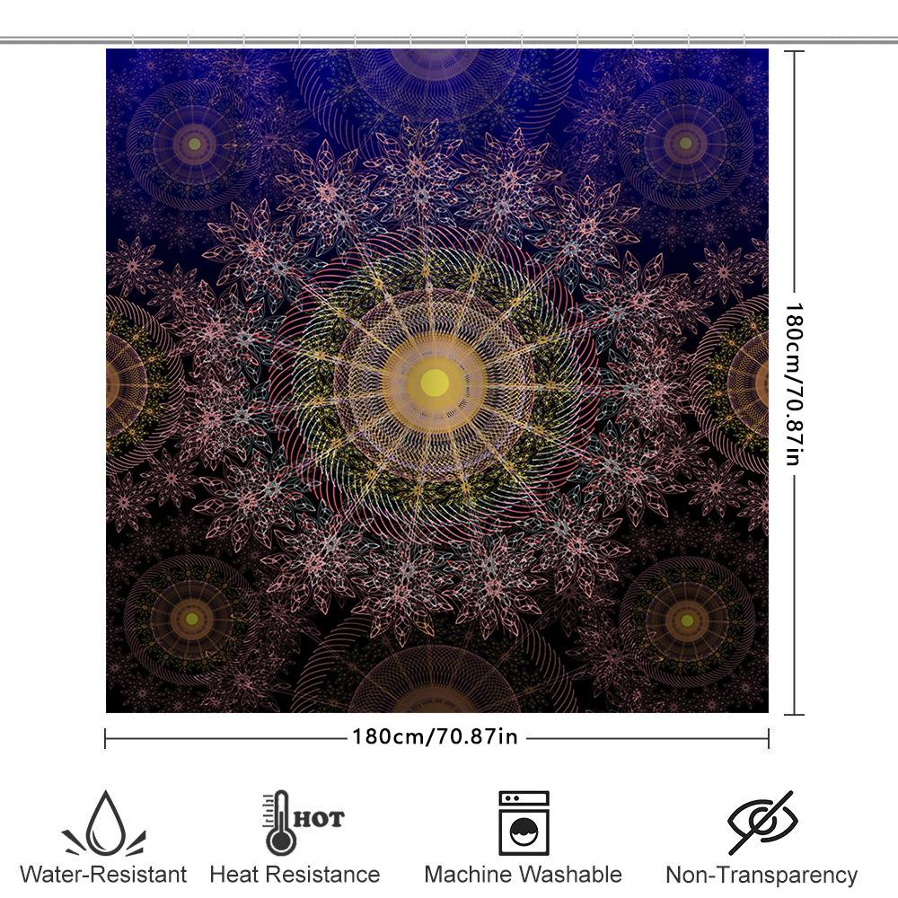 Beautiful And Intricate Pattern Shower Curtain Waterproof And Mildew Proof Bathroom Curtain Modern Home Decoration