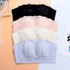 Sexy Bra Women Tube Top Lace Wireless Bralette Push Up Bra Lingerie Sheer Underwear Female Wire Free Plus Size D E Cup Thin