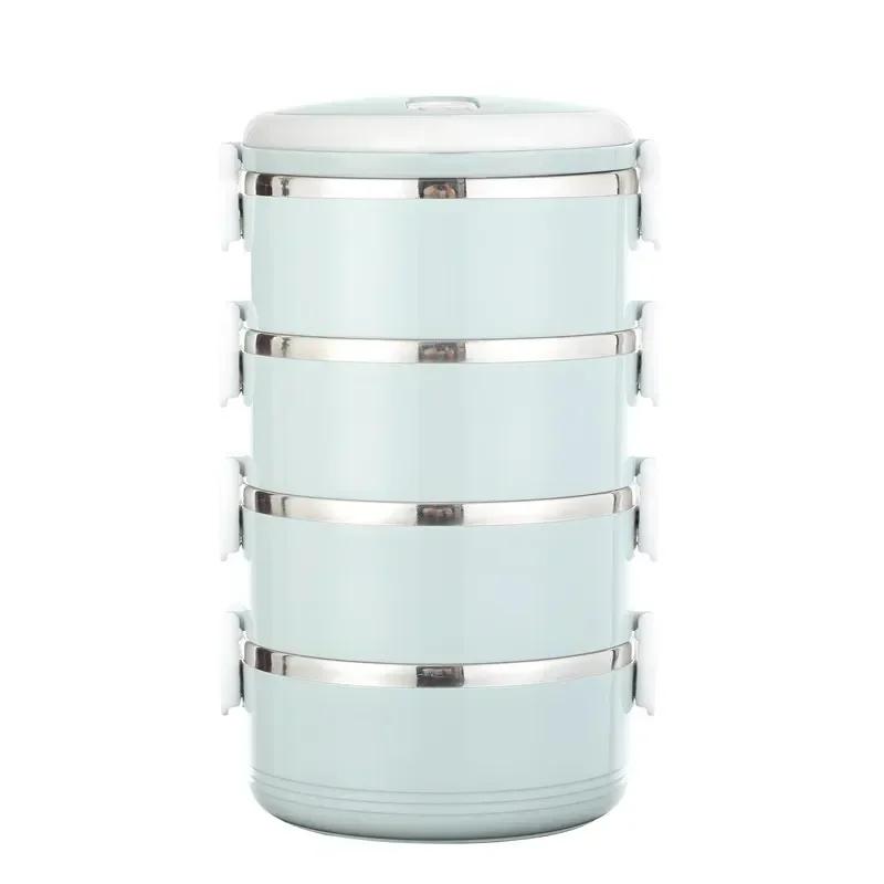 1-4 Layer Food Storage Containers Microwaveable Bento Lunch Box with Handle Insulated Food Container for Work School Camping Box