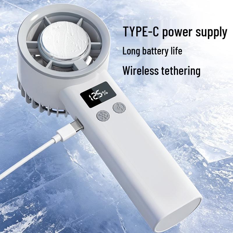 Portable Handheld Cooling Fan with Rechargeable Mini Turbine