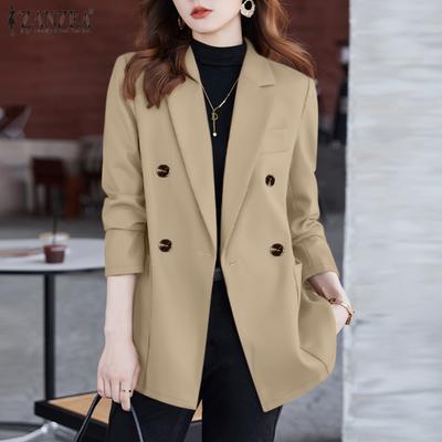 Ženy Ležérne Tenké sako s dlhým rukávom Turn Down Golier