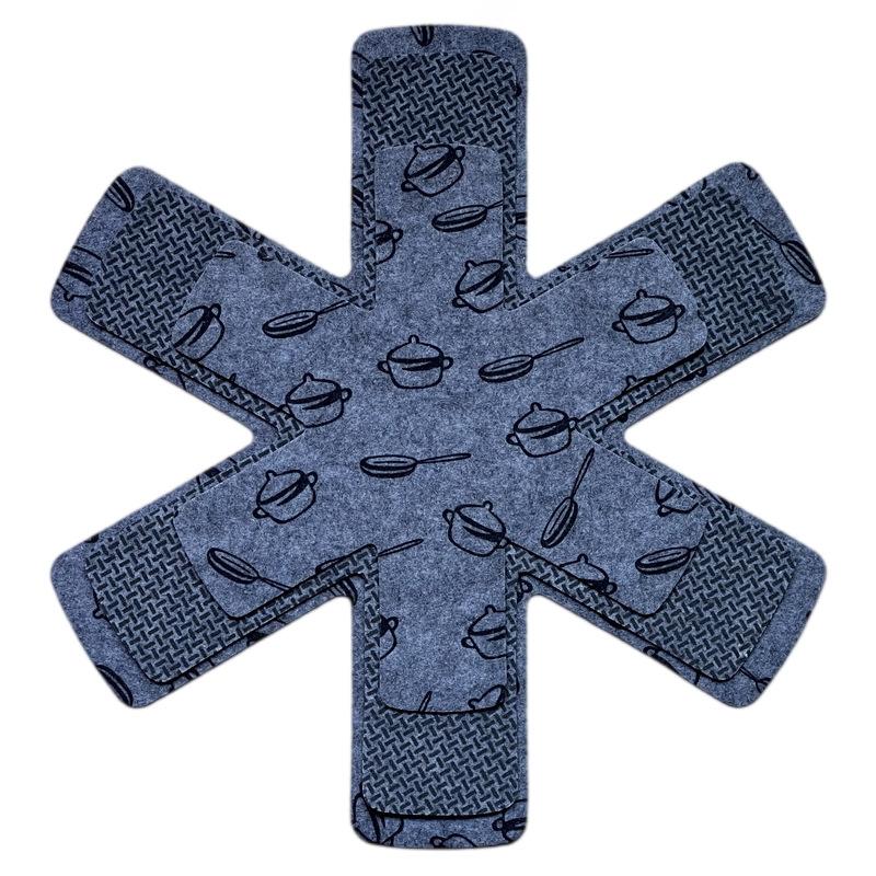 3Pcs Pot Pan Felt Protectors Divider Pads Heat Resistant Prevent Scratching Separate Mat Surfaces For Cookware Kitchen Tool