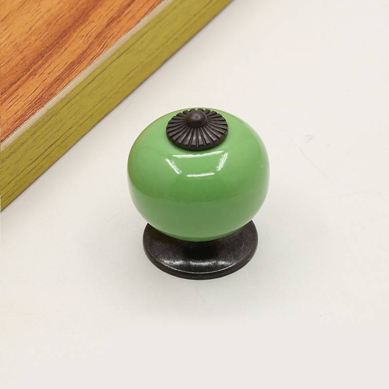 Kitchen Cabinet Pulls With Colorful Zinc Alloy Ceramic Construction For Home Decor And Storage