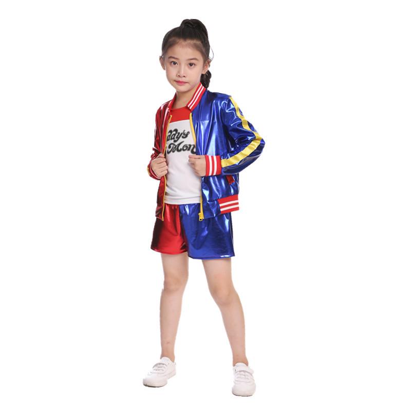 Harley Quinn & Joker Girl Cosplay Costume Set for Kids