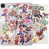 Super Mario Cartoon Sticker Pack: 50 Waterproof Decals for Laptops, Guitars, and Suitcases