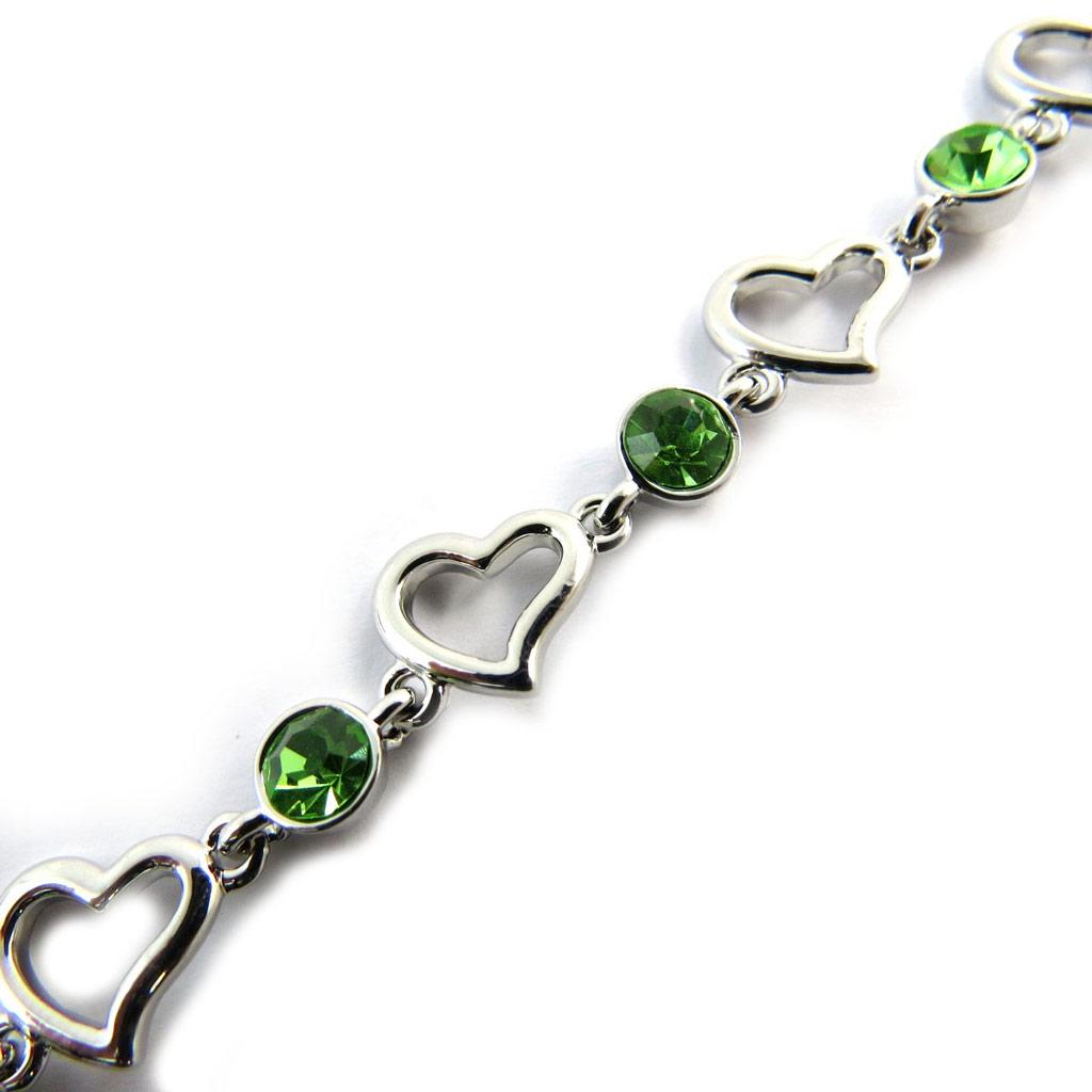 Les Trésors De Lily [N6350] - Bracelet Créateur 'Love' vert argenté