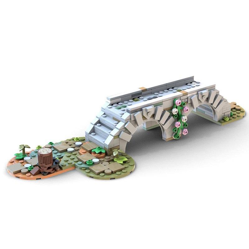 European Medieval Street View MOC Modular Bridge Model DIY Creative Ideas Toy Birthday Gift BUilding Blocks Home Display Decor