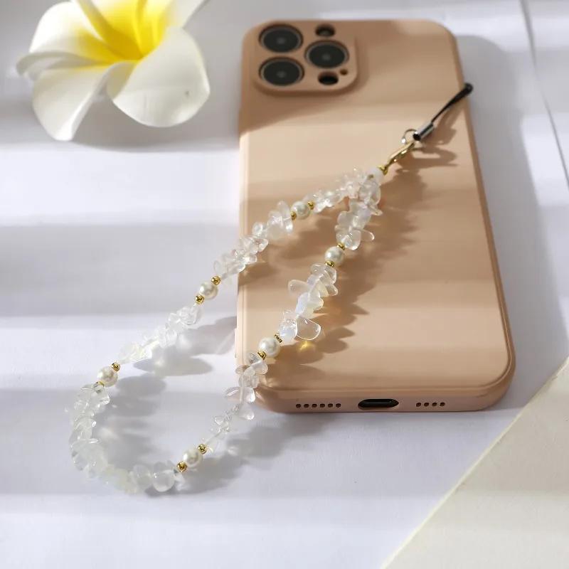1 Piece Retro Phone Straps European Style Natural Stone Amethyst Phone Lanyard Vintage Phone Pendant Cute Accessories