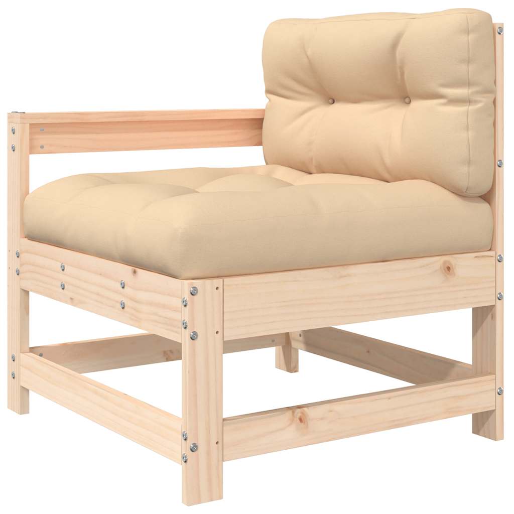 Vidaxl Garden Chairs With Cushions, 2 Pcs, Solid Pine Wood