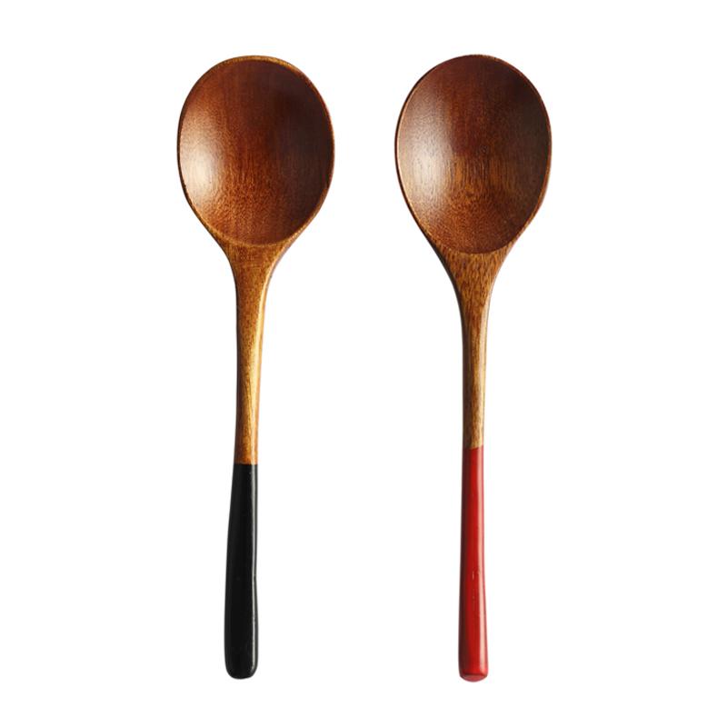 2 Buc Spatule de Lemn Lemn Natural Linguriță Lingură de Cafea Lingură Mică de Lemn pentru Orez Supă Desert pentru Copii Linguri pentru Cuplu Cadou Veselă