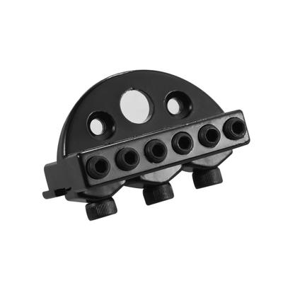 6-saitiges Headless E-Gitarrensaiten-Sicherungsmuttern-Set mit 2 Schraubenschlüsseln und 2 Schrauben, Schwarz