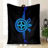 DAF Truck Logo Decal Sticker BlueBlanket Flannel Throw Blanket for Sofa, Bed, Travel, Camping, Office, Couch, Chair, And Bed Gift for Christ