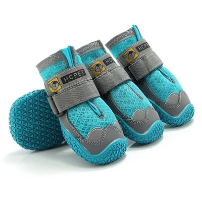 4 Stück/Set Hundestiefel Pfotenschutz Rutschfest Atmungsaktiv Hundeschuhe für Kleine Mittelgroße Große Hunde Welpenstiefel mit Reflektierenden Riemen