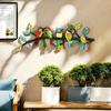 Rural Hummingbird Shape Bird Plaque Ornament For Long Time Durability Outdoor Display Metal Wall Art