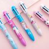 6Pcs Cute School Supplies 6 Color Unicorn Pens Multicolor Ballpoint Pen Multifunction Office Creative Ball Pen